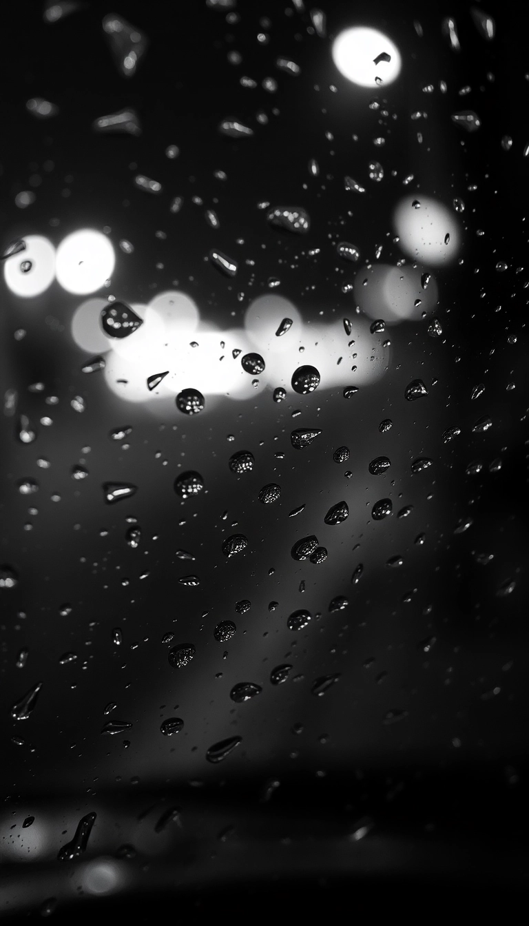 HD iPhone Night Car Rain Sophisticated Wallpaper Stock Image